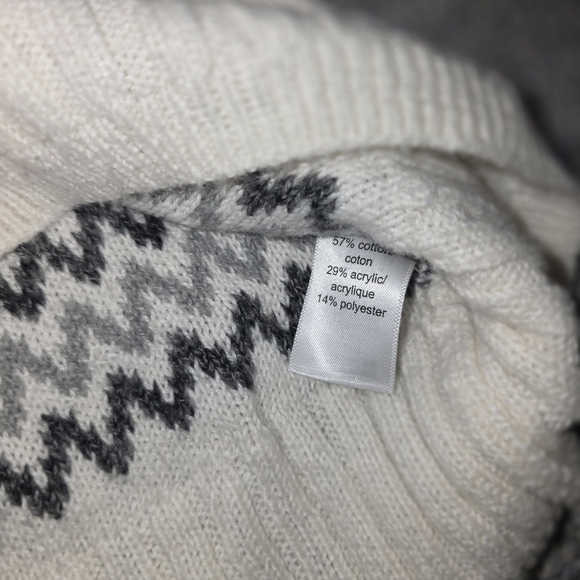 Striped Turtleneck Sweater - Yellow, Blue, Gray - Picture 3 of 5